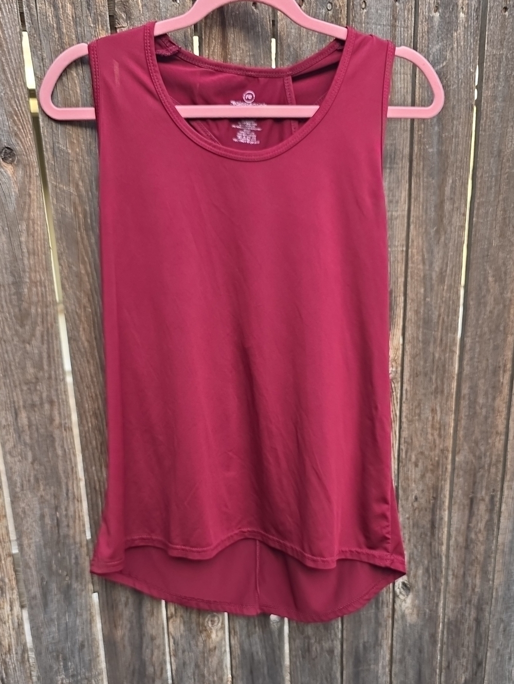 Women's Scoop Neck Tank Top in Burgundy - Lightweight Active Layer